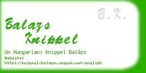 balazs knippel business card